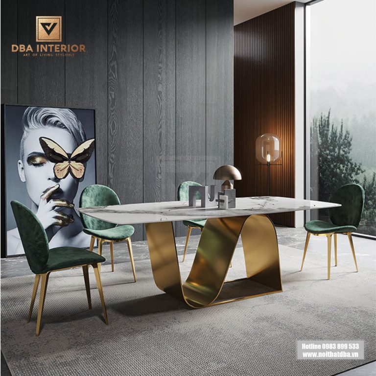 Bàn ăn mặt đá cao cấp BA14