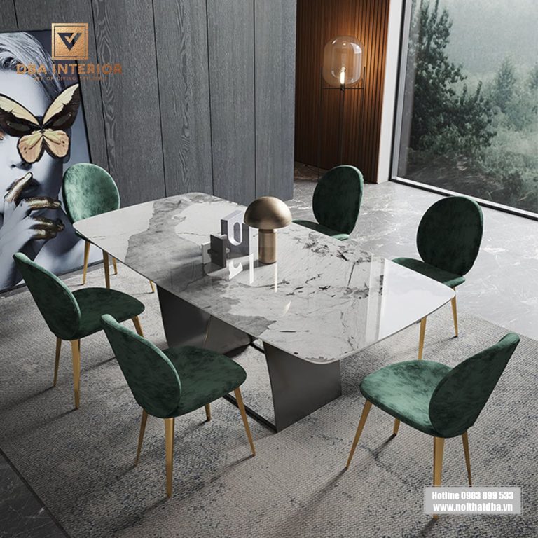 Bàn ăn mặt đá cao cấp BA14