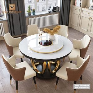 Bàn ăn thông minh mặt kính tích hợp bếp từ tiện dụng cho nhà bếp BA08