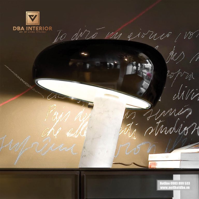 Đèn bàn đá cẩm thạch hình cây nấm thiết kế độc đáo sang trọng