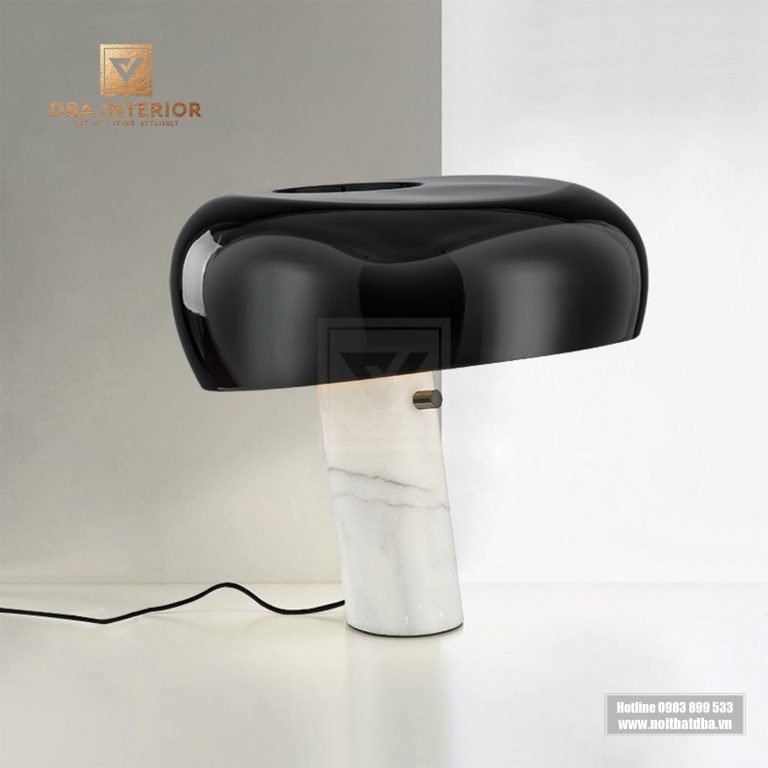 Đèn bàn đá cẩm thạch hình cây nấm thiết kế độc đáo sang trọng