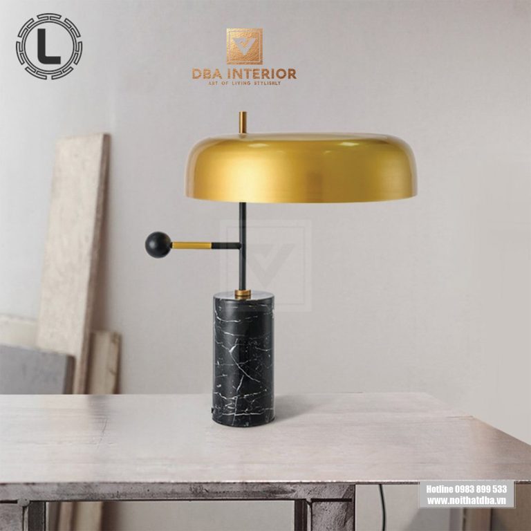 Đèn bàn thân đá thiết kế sang trọng độc đáo phong cách hiện đại