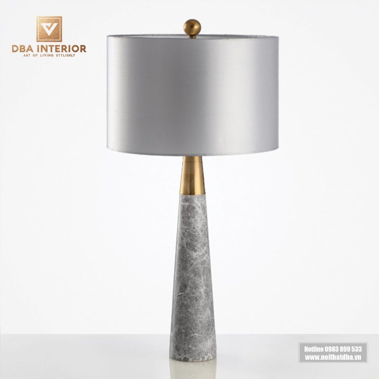 Đèn ngủ để bàn thân đá tự nhiên cho không gian luxury
