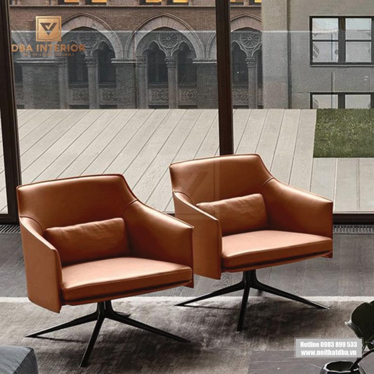 Ghế thư giãn Stanford bọc da chân xoay cao cấp siêu bền GH04