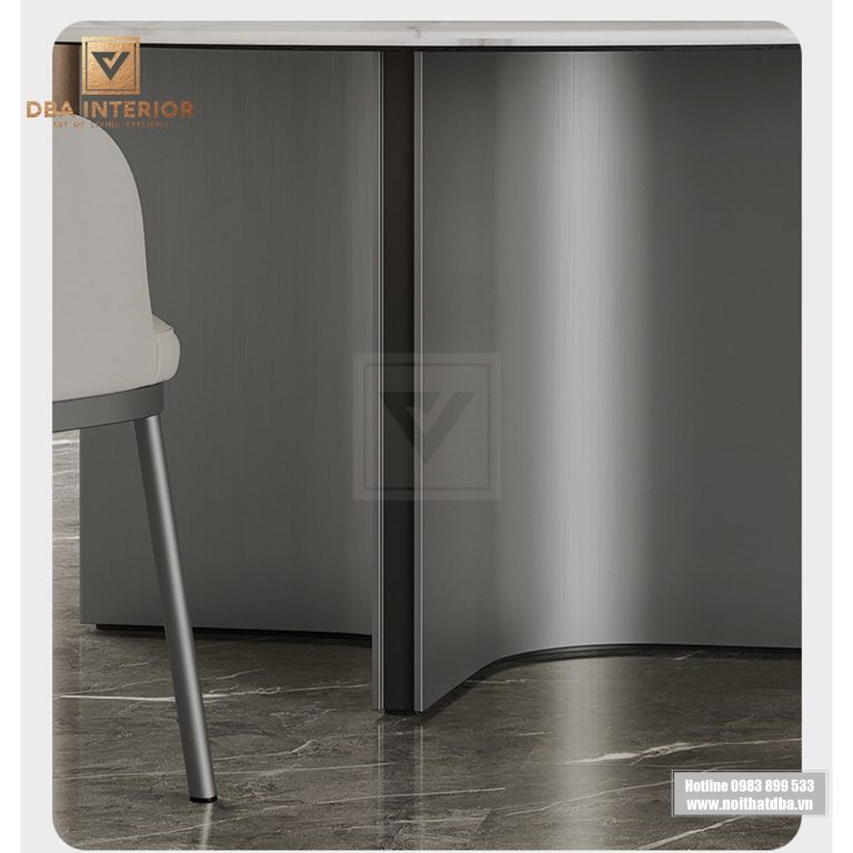 Bàn ăn mặt đá ceramic chống xước tích hợp bàn xoay tiện dụng BA46