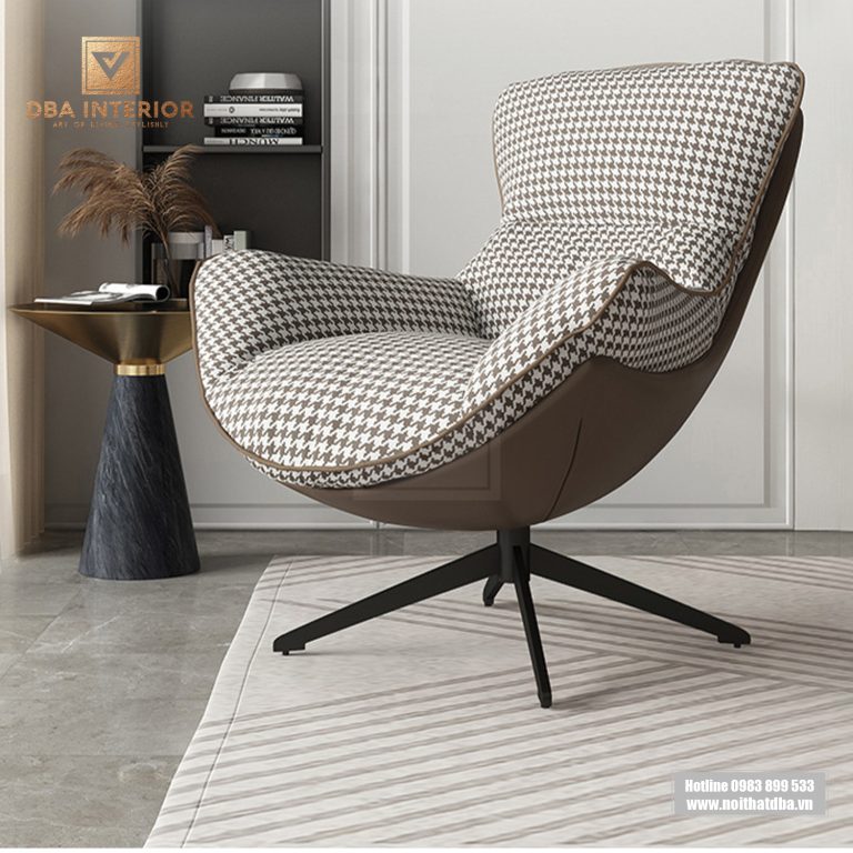 Ghế đơn thư giãn bọc da cao cấp chân xoay GH26