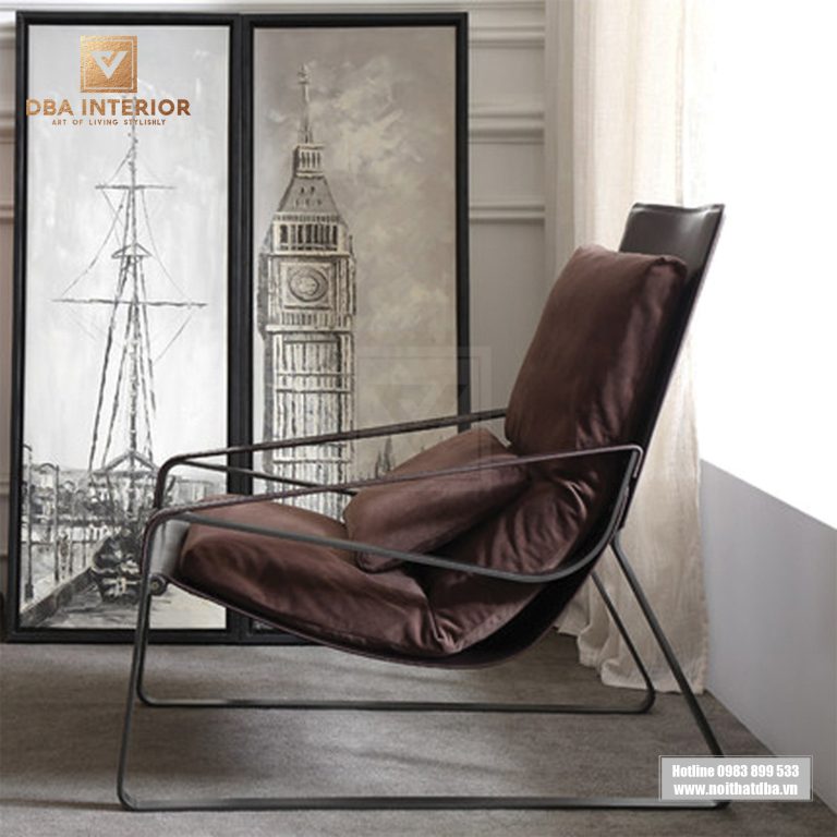 Ghế đơn thư giãn Nordic style bọc da nhập khẩu GH14