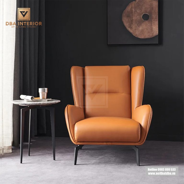 Ghế đơn nhập khẩu bọc da cao cấp phong cách Bắc Âu GH37