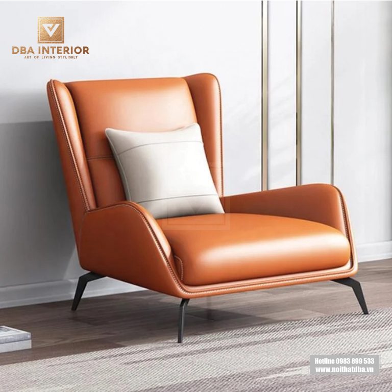 Ghế đơn nhập khẩu bọc da cao cấp phong cách Bắc Âu GH37