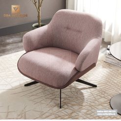 Ghế thư giãn hiện đại chất liệu len có chân xoay tiện dụng GH08