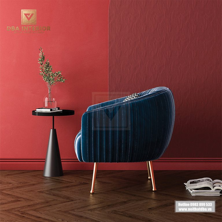 Ghế thư giãn nỉ nhung xếp ly cao cấp phong cách Bắc Âu GH12