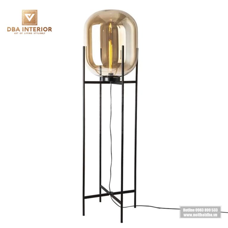 Đèn chao thủy tinh trà nghệ thuật trang trí hiện đại DS7