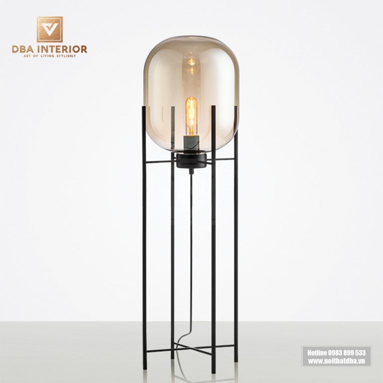 Đèn chao thủy tinh trà nghệ thuật trang trí hiện đại DS7