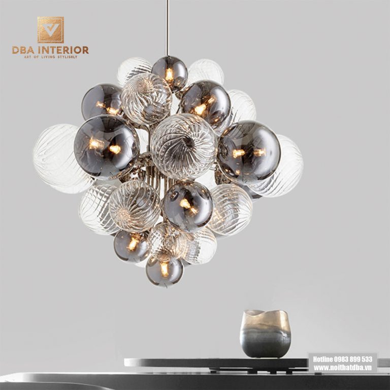 Đèn chùm thủy tinh Cyan cao cấp phong cách hiện đại DT14