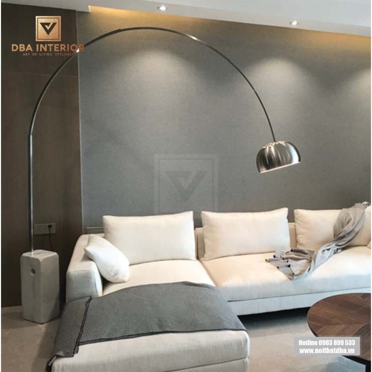 Đèn sàn đứng chân đá chất liệu cao cấp xu hướng thiết kế hiện đại DS5