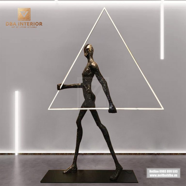 Đèn sàn đứng hình lực sĩ cổ đại thiết kế phong cách hiện đại DD05