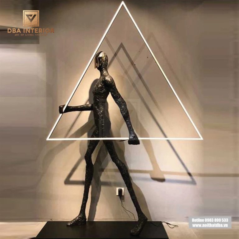 Đèn sàn đứng hình lực sĩ cổ đại thiết kế phong cách hiện đại DD05