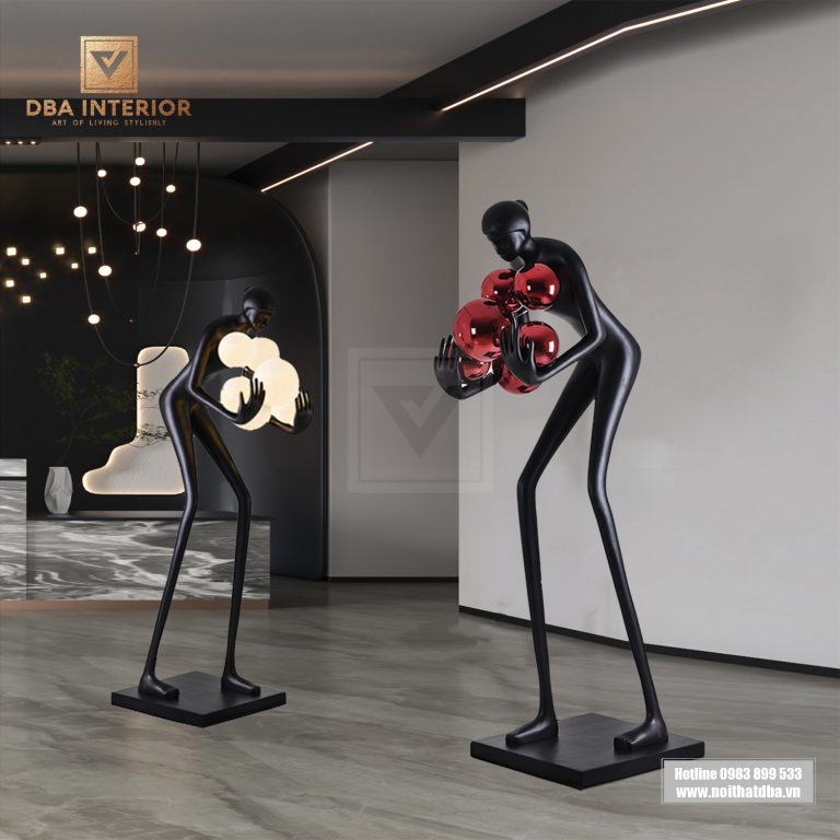 Đèn sàn đứng hình người xu hướng thiết kế phong cách hiện đại DD01