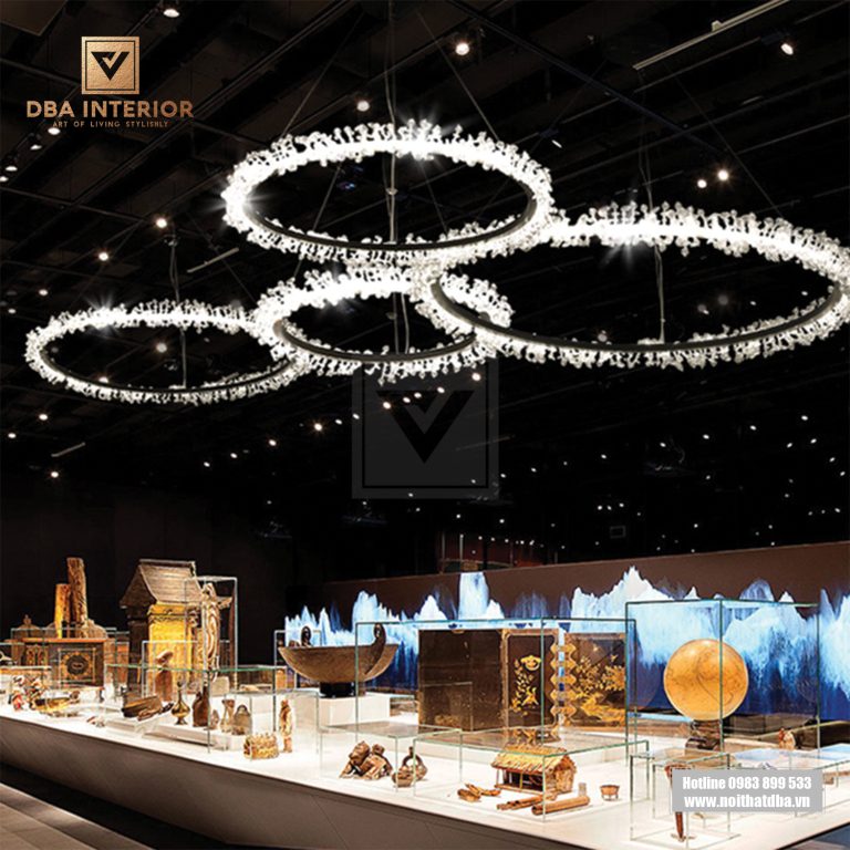 Đèn chùm pha lê vòng tròn thả tự nhiên chất liệu cao cấp DLX06
